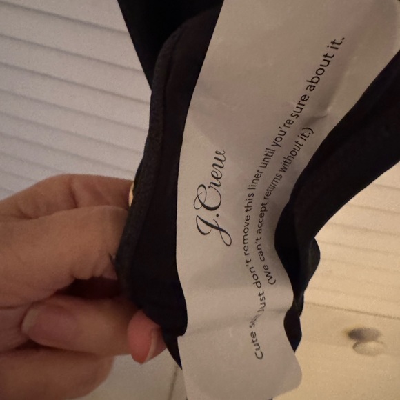 NWT J Crew Black Ruched Swimsuit, 6 - Picture 4 of 4